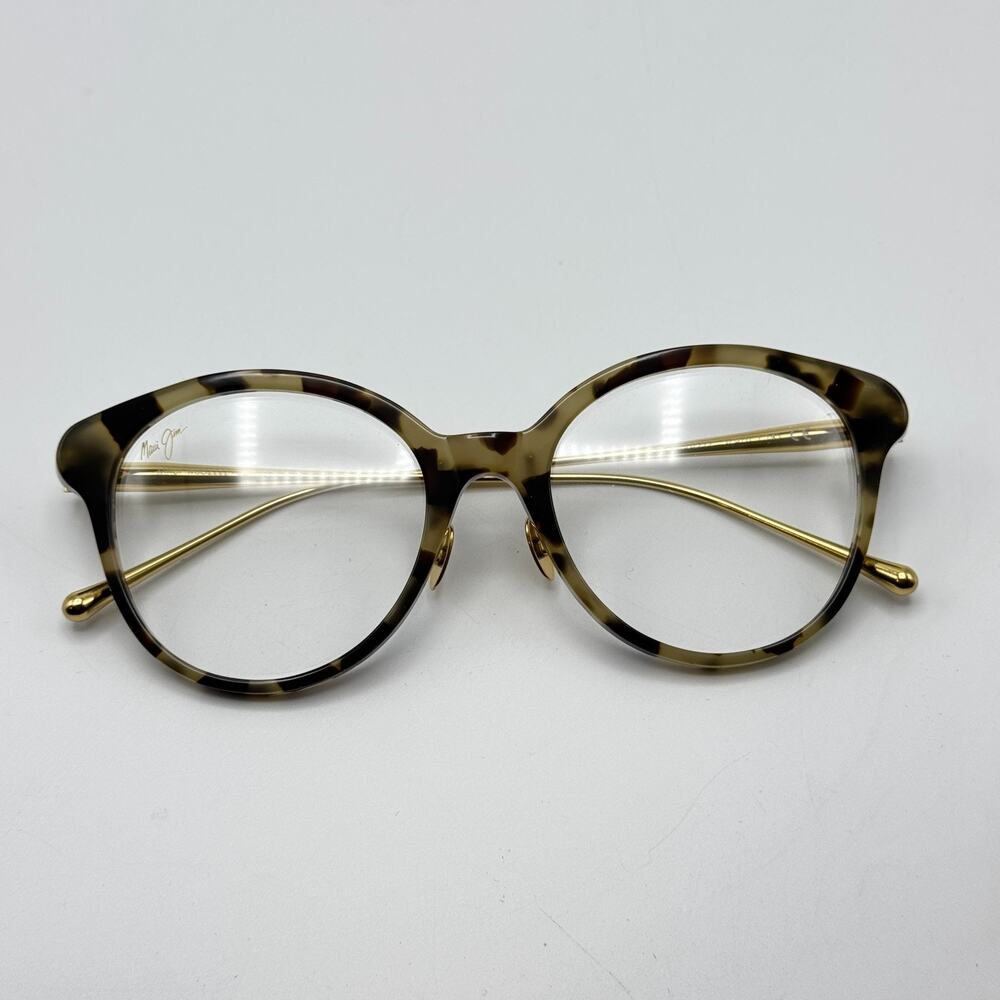 Maui Jim Eyeglasses Frames MJO2222-01 Tortoise Gold Round 52-20-145 New